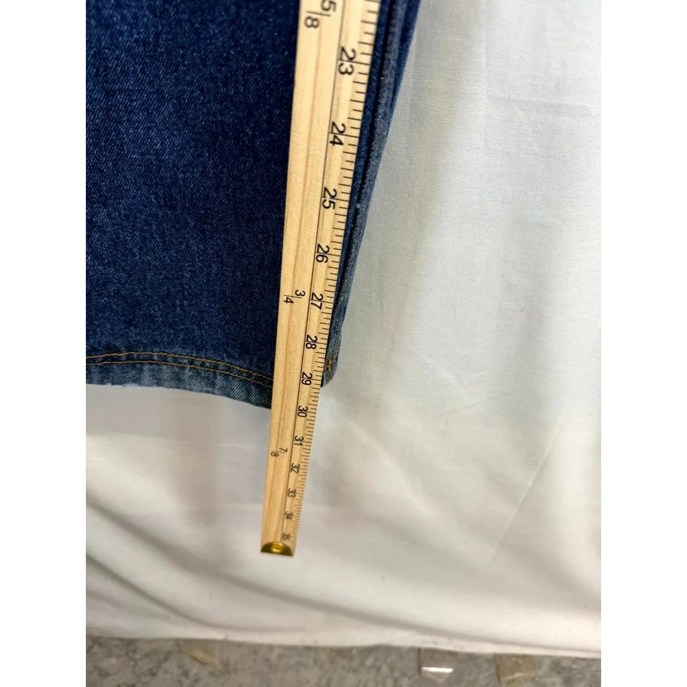 Duluth Ballroom Carpenter Jeans Mens 48x30 Blue Cotton Straight Leg Hammer Loop
